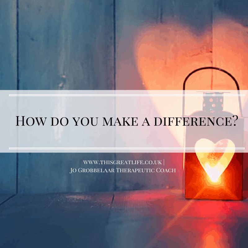 How do you make a difference?